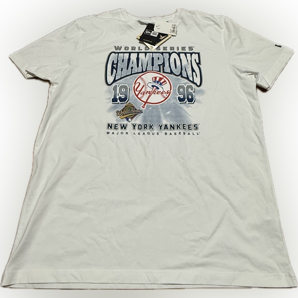 New Era White New York Yankees 1996 World Series Champions T-Shirt
